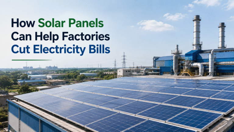 How Solar Panels Can Help Factories Cut Electricity Bills